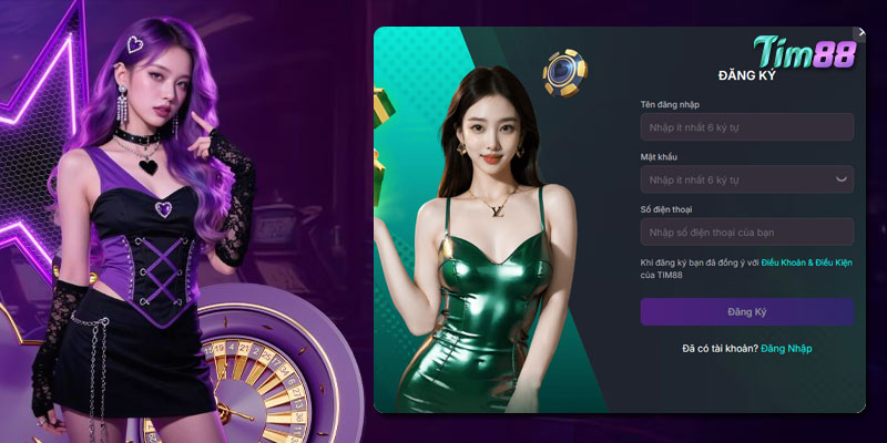 Hướng dẫn Tim88 đăng ký đăng nhập với bước đầu tiên là tạo acc